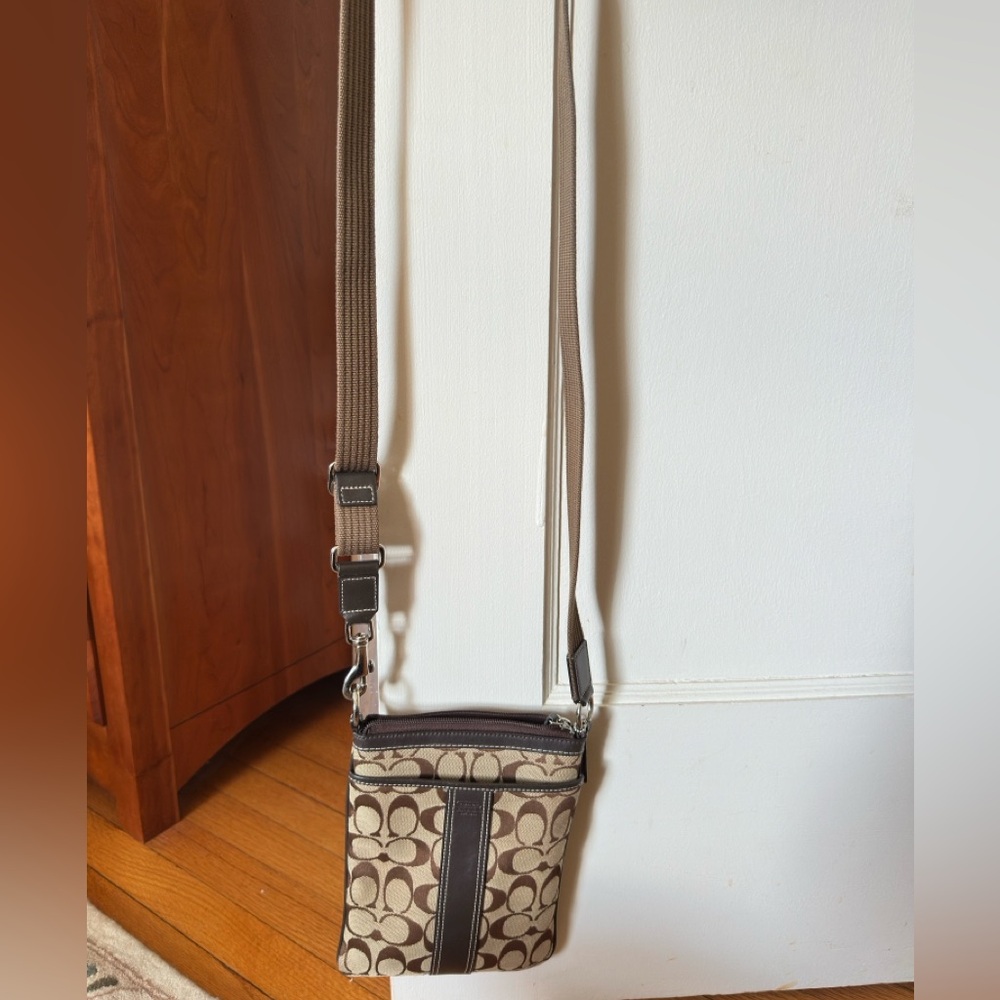 Coach Brown Patterned Crossbody Bag